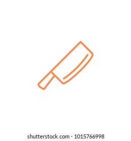 Meat Carving Knife icon. Kitchen appliances for cooking Illustration. Simple thin line style symbol.