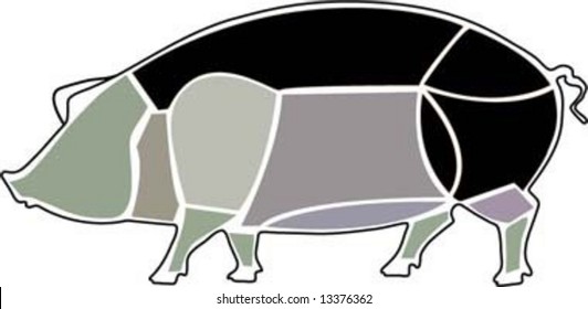 meat chart - butcher hog