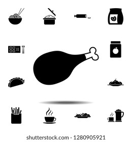 meat, chicken, leg icon. Simple glyph vector element of Food icons set for UI and UX, website or mobile application