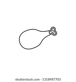 meat, chicken, leg icon. Simple thin line, outline vector of food icons for UI and UX, website or mobile application