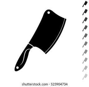 Meat chopper - black vector icon and ten icons in  shades of grey