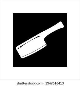 Meat Chopper Icon, Knife Vector Art Illustration