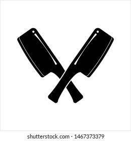 Meat Chopper Icon, Knife Vector Art Illustration