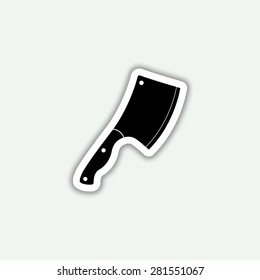 meat chopper icon - vector sticker