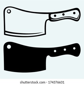 Meat chopper isolated on blue background