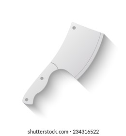 meat chopper vector icon - paper illustration
