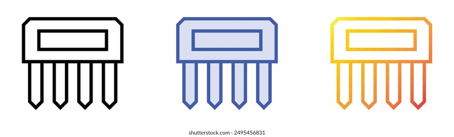 meat claw icon. Linear, Blue Fill and Gradient Style Design Isolated On White Background