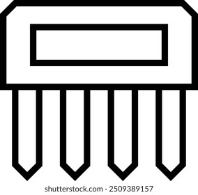 meat claw icon. Thin linear style design isolated on white background