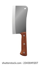 ilustración vectorial del cuchillo de cocina de corte de carne