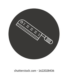 Meat Cleaver, Butcher Knife line icon flat design