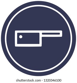 símbolo de icono circular del limpiador de carne