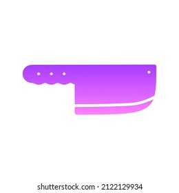 Meat Cleaver Glyph Gradient Design 