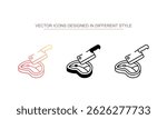Meat Cleaver icon design with white background stock illustration