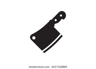 meat cleaver icon vector silhouette illustration isolated white background