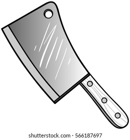 Meat Cleaver Illustration