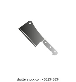 Meat cleaver knife -  black vector icon