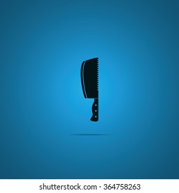 Meat cleaver knife icon.