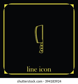 Meat cleaver knife icon.