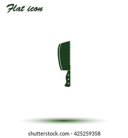 Meat cleaver knife icon.