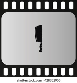 Meat cleaver knife icon.