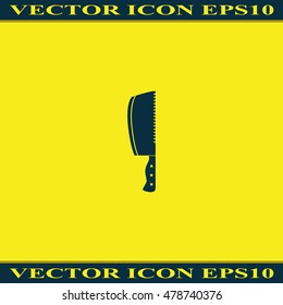 Meat cleaver knife icon.