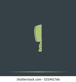 Meat cleaver knife icon.