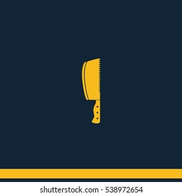 Meat cleaver knife icon.