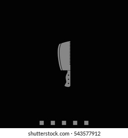 Meat cleaver knife icon.