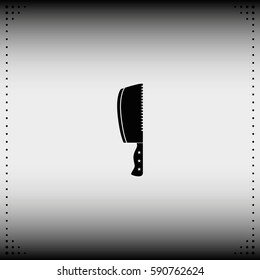 Meat cleaver knife icon.
