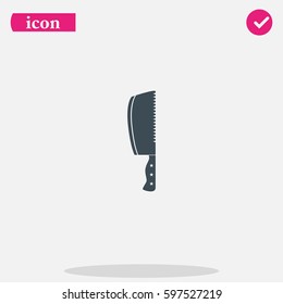 Meat cleaver knife icon.