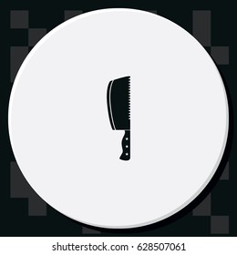 Meat cleaver knife icon.