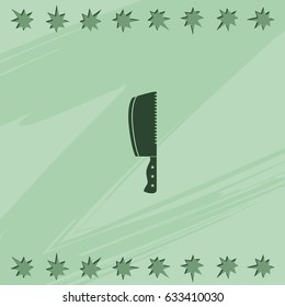 Meat cleaver knife icon.