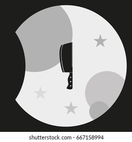 Meat cleaver knife icon.