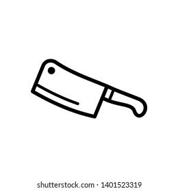 Meat cleaver knife icon vector