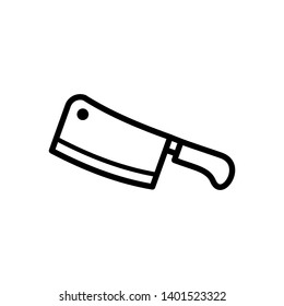 Meat cleaver knife icon vector