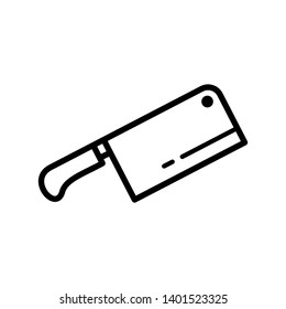 Meat cleaver knife icon vector