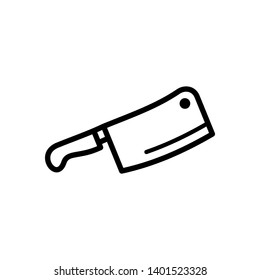 Meat cleaver knife icon vector