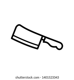 Meat Cleaver Knife Icon Vector