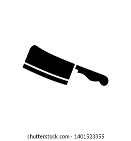Meat cleaver knife icon vector