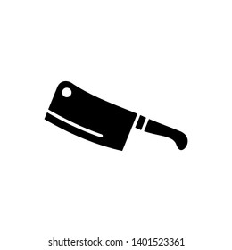 Meat cleaver knife icon vector