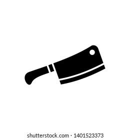 Meat cleaver knife icon vector