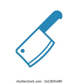 Meat cleaver knife icon vector design template