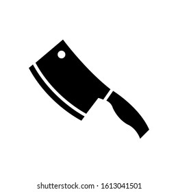 Meat cleaver knife icon vector design template