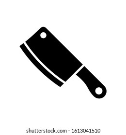 Meat Cleaver Knife Icon Vector Design Template