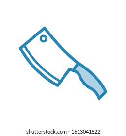 Meat cleaver knife icon vector design template