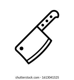 Meat cleaver knife icon vector design template