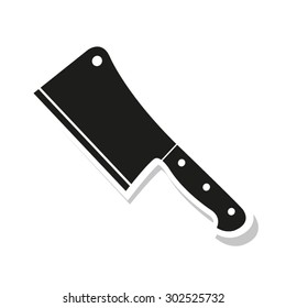Meat cleaver knife - icon vector