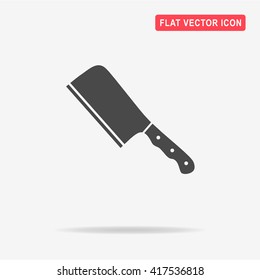 Meat cleaver knife icon. Vector concept illustration for design.