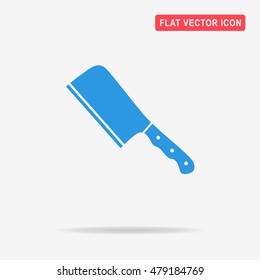 Meat cleaver knife icon. Vector concept illustration for design.