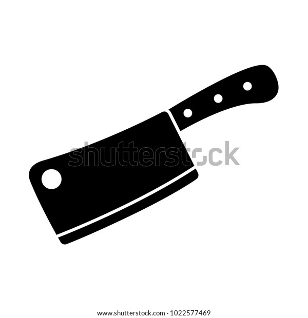 Meat Cleaver Knife Icon Vector Stock Vector (Royalty Free) 1022577469